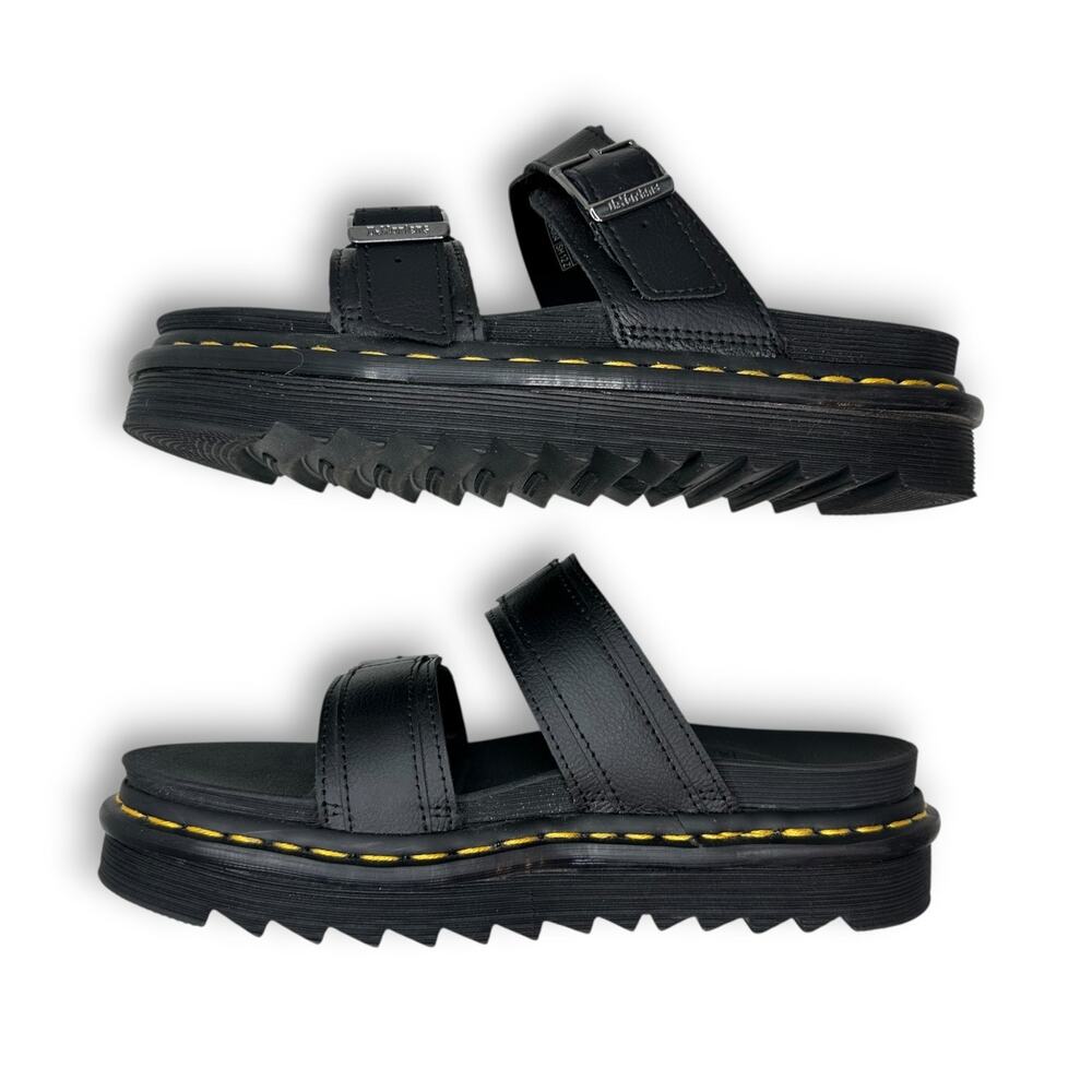 Dr. Martens Myles Slide Sandal Size Women’s US 9 Black Platform Two Strap 570036 - Picture 4 of 11